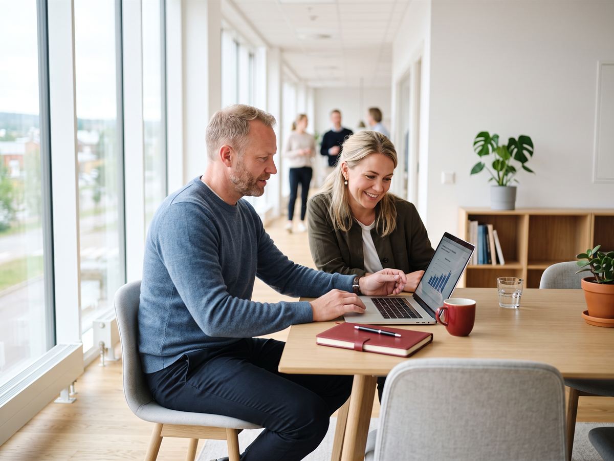 IT-konsult i samtal med kund
