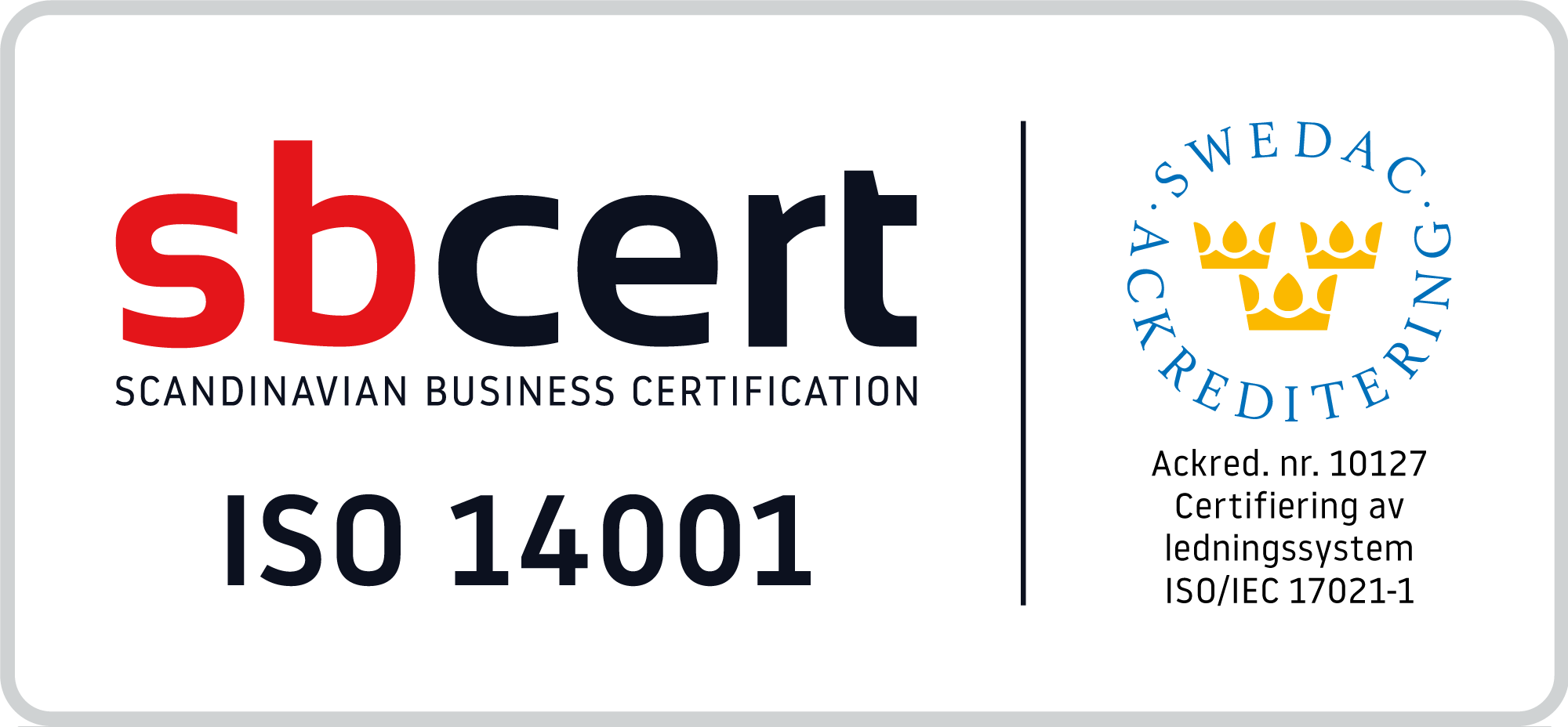 ISO 14001-certifierad